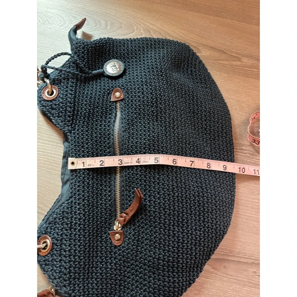 The Sak Indio Crochet Shoulder Bag‎ Braided Strap Hobo boho cottage festival